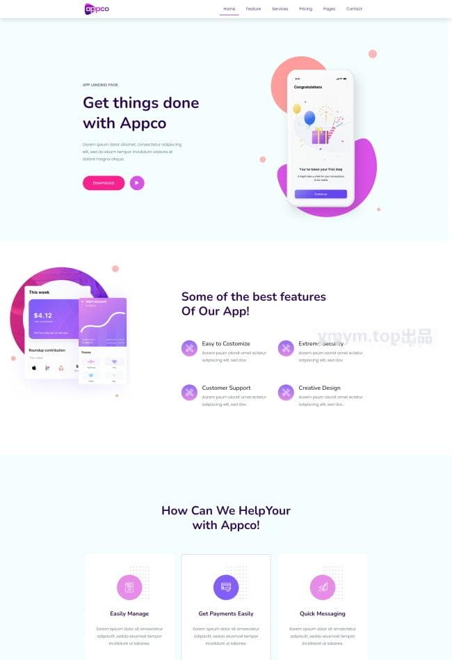 APP登录页设计服务公司网站模板