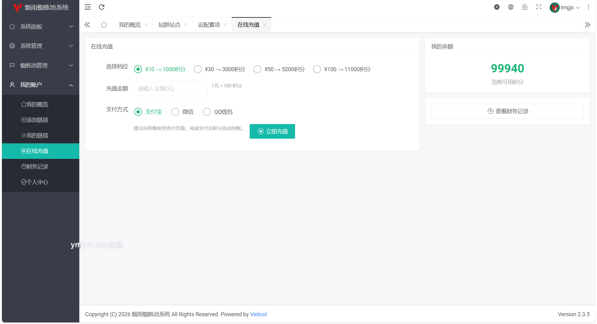 Thinkphp站群蜘蛛池SaaS系统YanyvSEO含多用户/积分/六大引擎计费/易支付对接