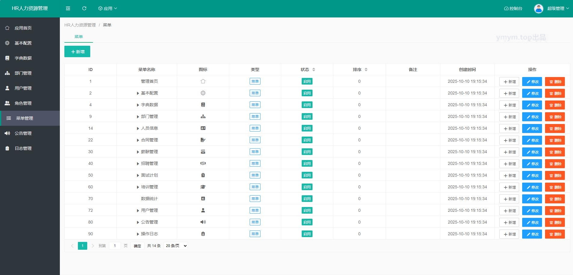 HR人力资源管理系统网站源码-员工管理系统