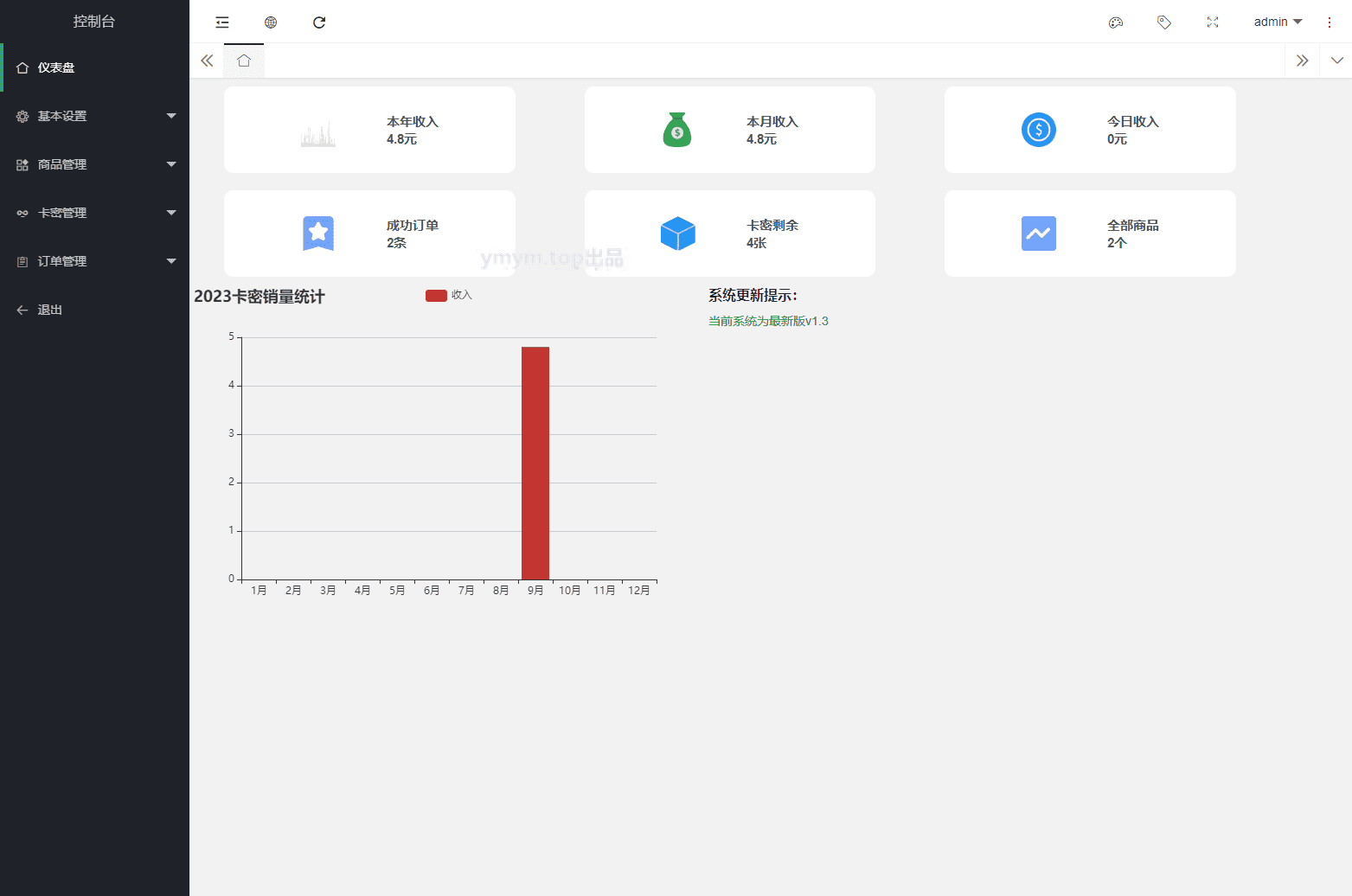 2023全新拟态简洁个人自助发卡售卡系统源码 | 支持选号功能 易支付接口