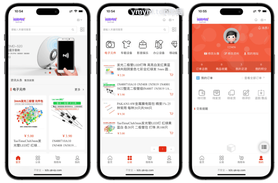 B2C外贸在线购物商城源码