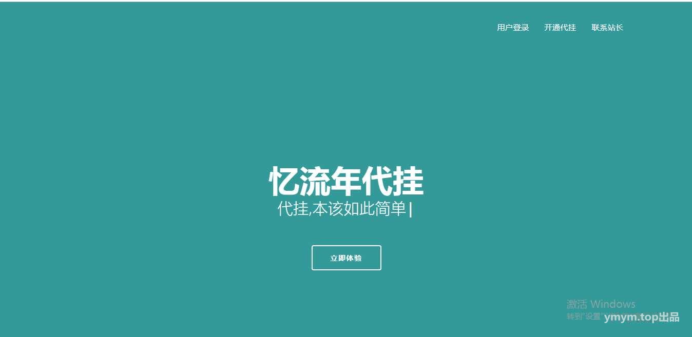 一款轻量忆流年代挂网源码免费版