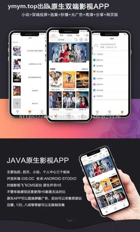 苹果CMSV10 JAVA原生影视双端修改版源码:影视APP投屏附安装教程